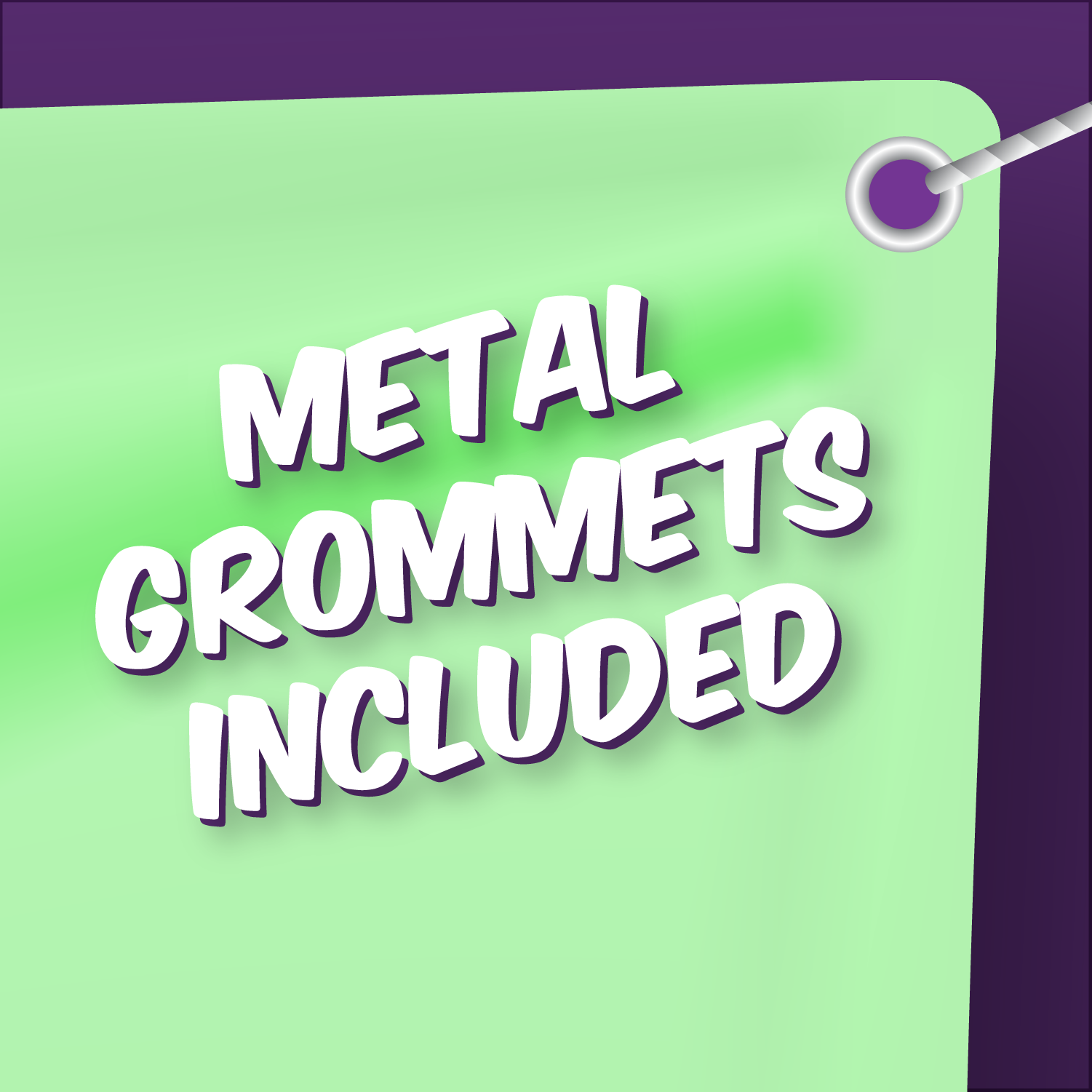 custom banners metal grommets